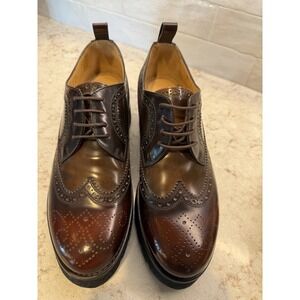 "Miss Lucy" By The Office Of Angela Scott, Italian Leather Platform Derby Oxford